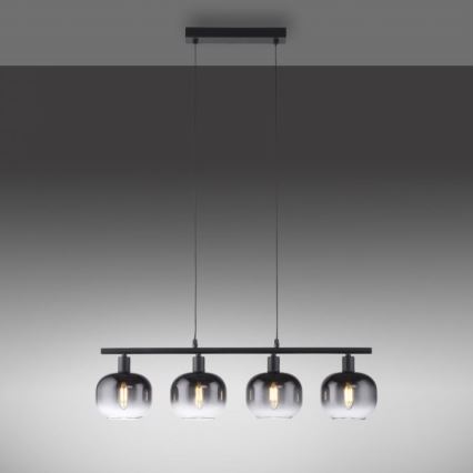 JUST LIGHT. 15421-18 - Luster na sajli ZEA 4xE14/25W/230V crno