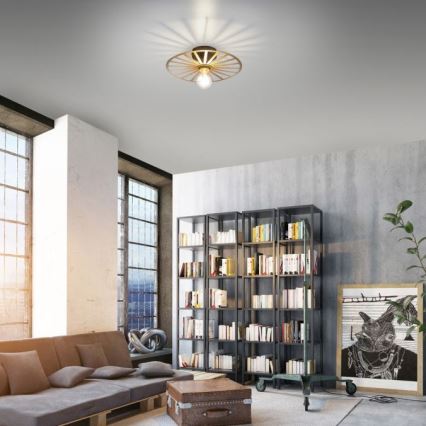 JUST LIGHT. 15635-60 - Plafonjera SPIKE 1xE27/40W/230V pr. 30 cm mesing