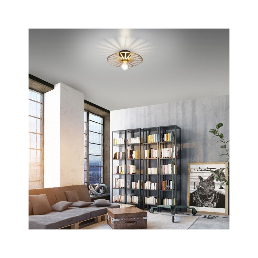 JUST LIGHT. 15635-60 - Plafonjera SPIKE 1xE27/40W/230V pr. 30 cm mesing