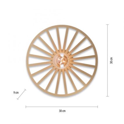 JUST LIGHT. 15635-60 - Plafonjera SPIKE 1xE27/40W/230V pr. 30 cm mesing
