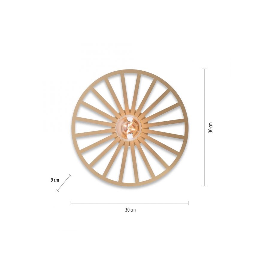 JUST LIGHT. 15635-60 - Plafonjera SPIKE 1xE27/40W/230V pr. 30 cm mesing
