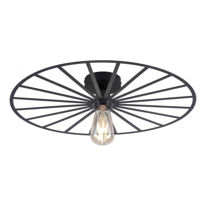 JUST LIGHT. 15636-18 - Plafonjera SPIKE 1xE27/40W/230V pr. 50 cm crno