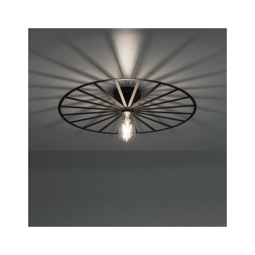 JUST LIGHT. 15636-18 - Plafonjera SPIKE 1xE27/40W/230V pr. 50 cm crno