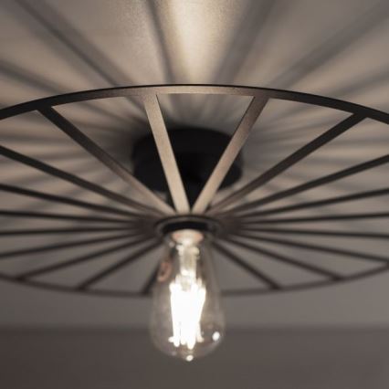 JUST LIGHT. 15636-18 - Plafonjera SPIKE 1xE27/40W/230V pr. 50 cm crno