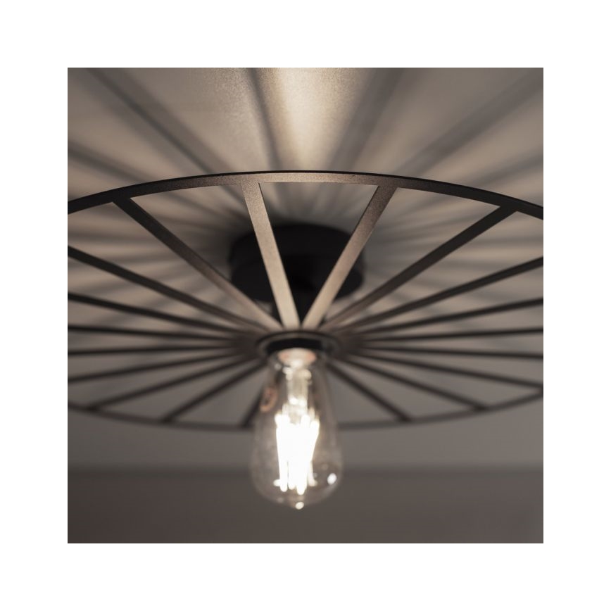 JUST LIGHT. 15636-18 - Plafonjera SPIKE 1xE27/40W/230V pr. 50 cm crno