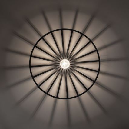 JUST LIGHT. 15636-18 - Plafonjera SPIKE 1xE27/40W/230V pr. 50 cm crno
