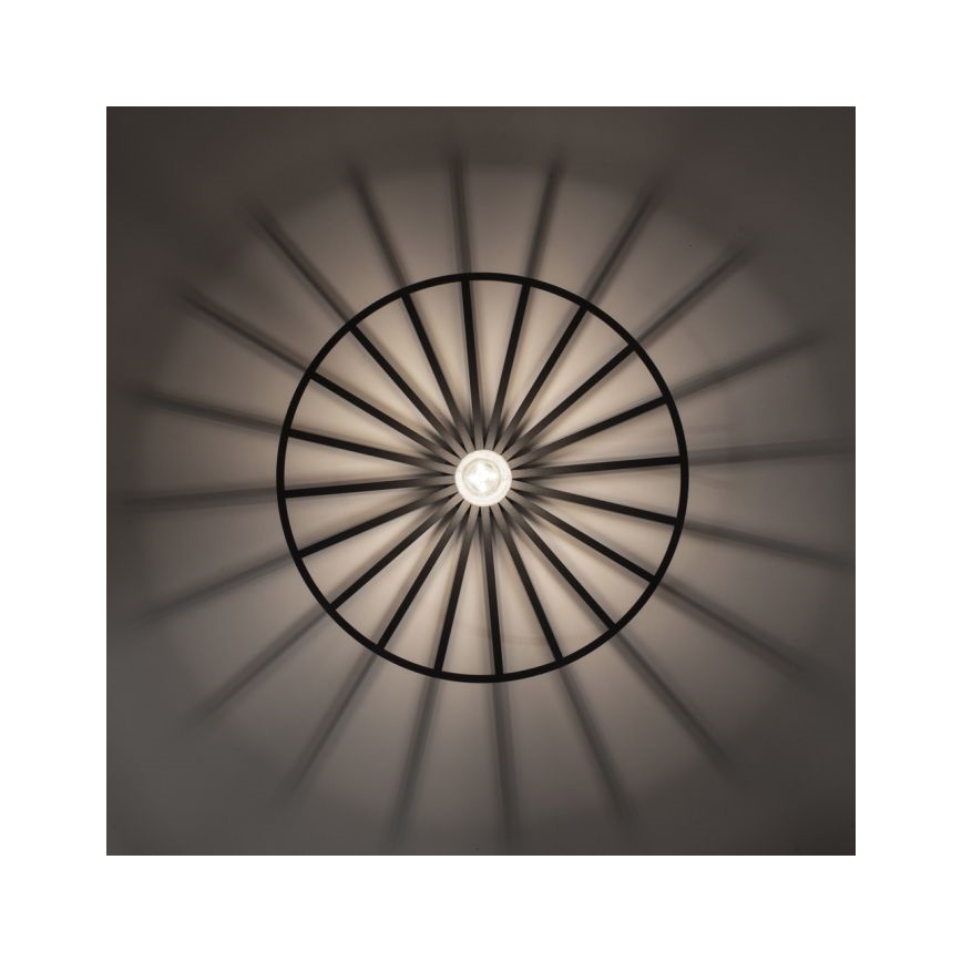JUST LIGHT. 15636-18 - Plafonjera SPIKE 1xE27/40W/230V pr. 50 cm crno