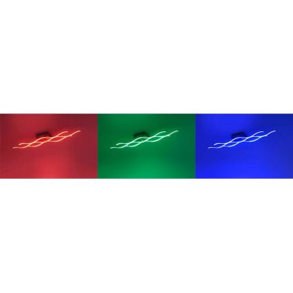 JUST LIGHT. 16266-55 - LED RGB Prigušiva plafonjera LOLA WAVE LED/30W/230V 2700-5000K + Daljinski upravljač