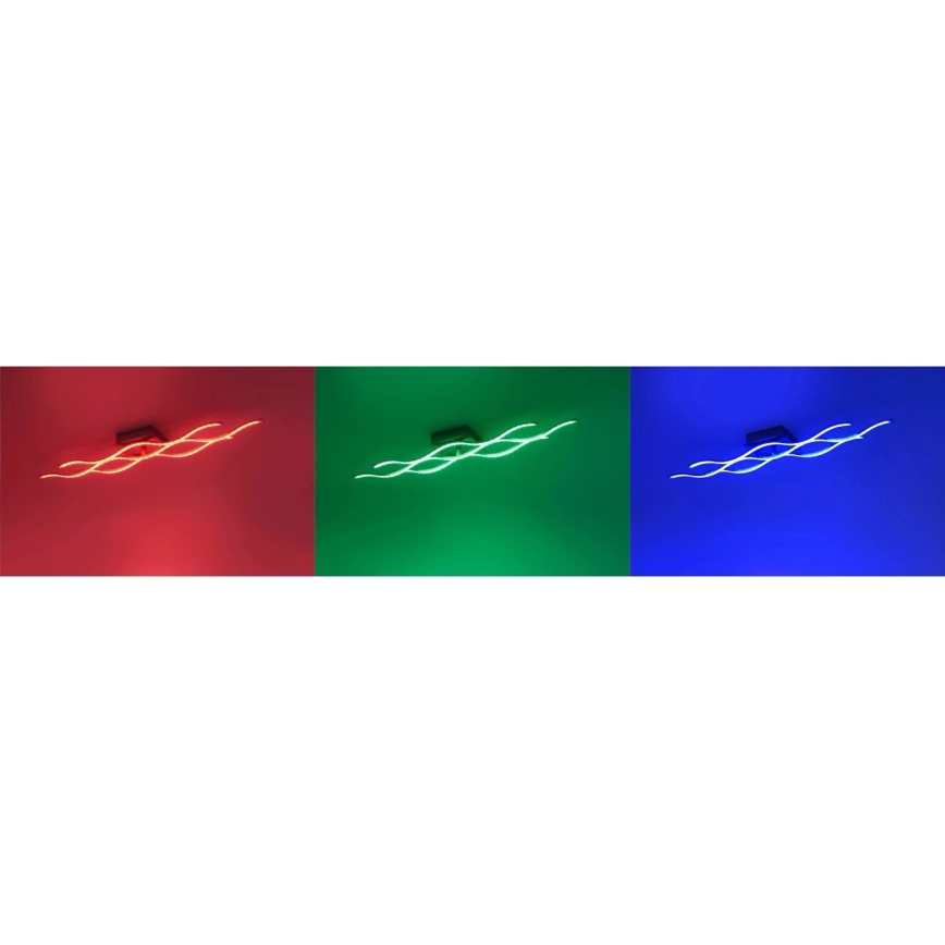 JUST LIGHT. 16266-55 - LED RGB Prigušiva plafonjera LOLA WAVE LED/30W/230V 2700-5000K + Daljinski upravljač
