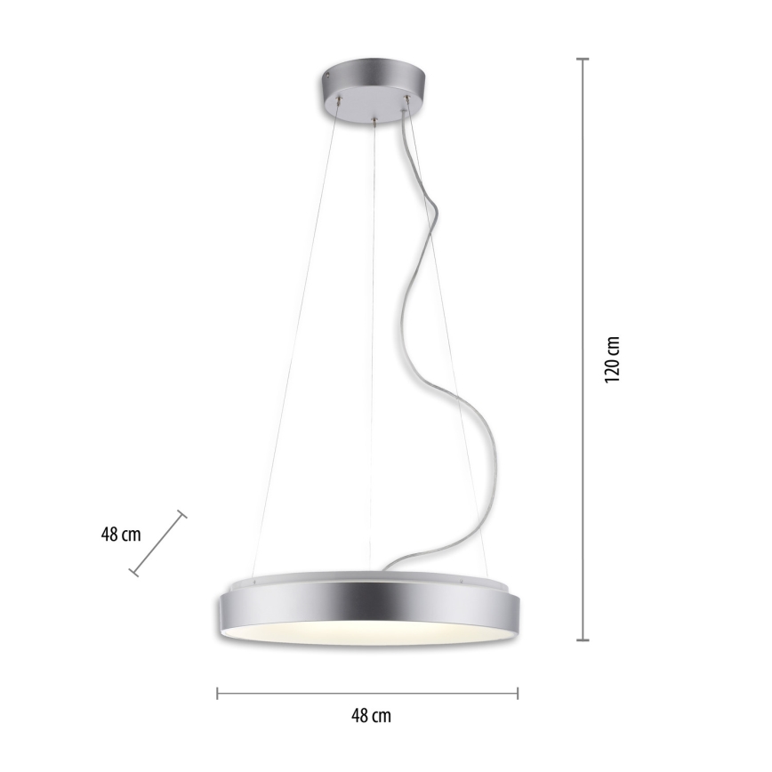 JUST LIGHT. 17075-21 - LED Prigušivi luster na sajli KETO ANIKA LED/26,5W/230V 2700-5000K + Daljinski upravljač