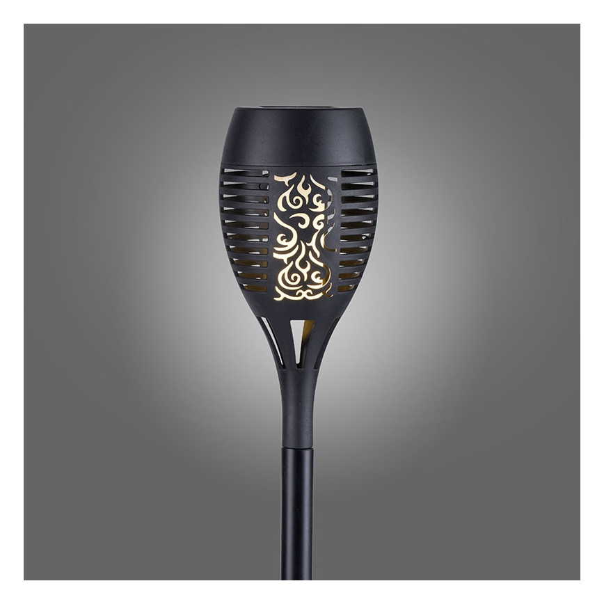 JUST LIGHT. 19106-18-3 - Set 3x LED Solarno svetlo FACKEL LED/0,24W/1,2V 200 mAh IP44 crno