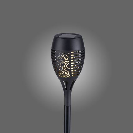 JUST LIGHT. 19106-18-3 - Set 3x LED Solarno svetlo FACKEL LED/0,24W/1,2V 200 mAh IP44 crno
