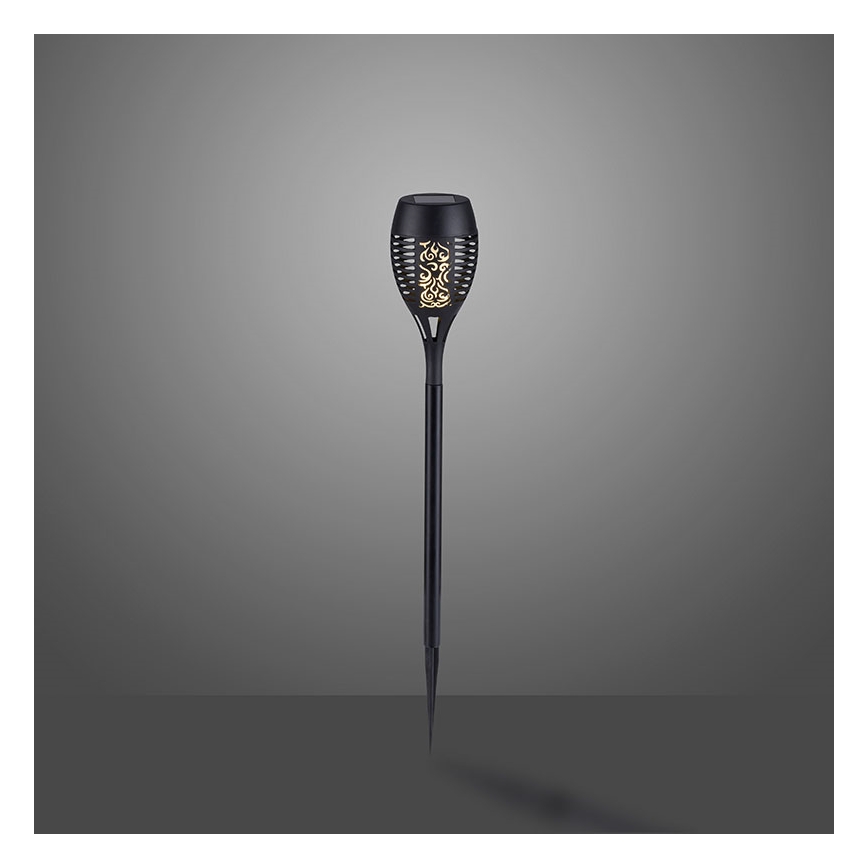 JUST LIGHT. 19106-18-3 - Set 3x LED Solarno svetlo FACKEL LED/0,24W/3,7V IP44 crno