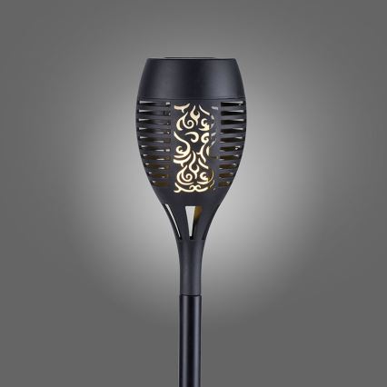 JUST LIGHT. 19106-18-3 - Set 3x LED Solarno svetlo FACKEL LED/0,24W/3,7V IP44 crno