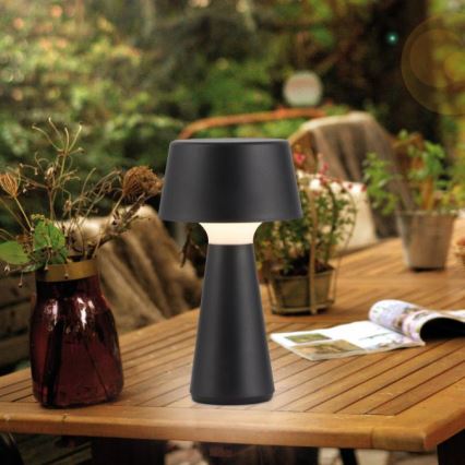 JUST LIGHT. 19260-18 - LED Prigušiva dodirna vanjska lampa ABERA LED/3W/3,7V 2000 mAh USB IP54 crno