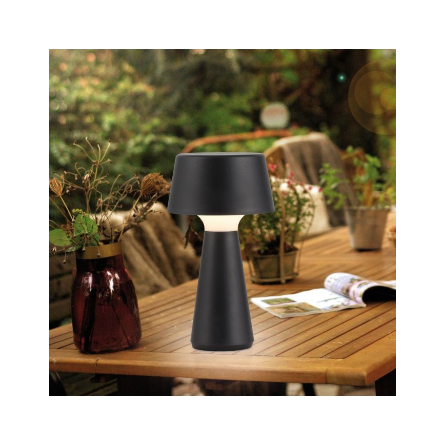 JUST LIGHT. 19260-18 - LED Prigušiva dodirna vanjska lampa ABERA LED/3W/3,7V 2000 mAh USB IP54 crno