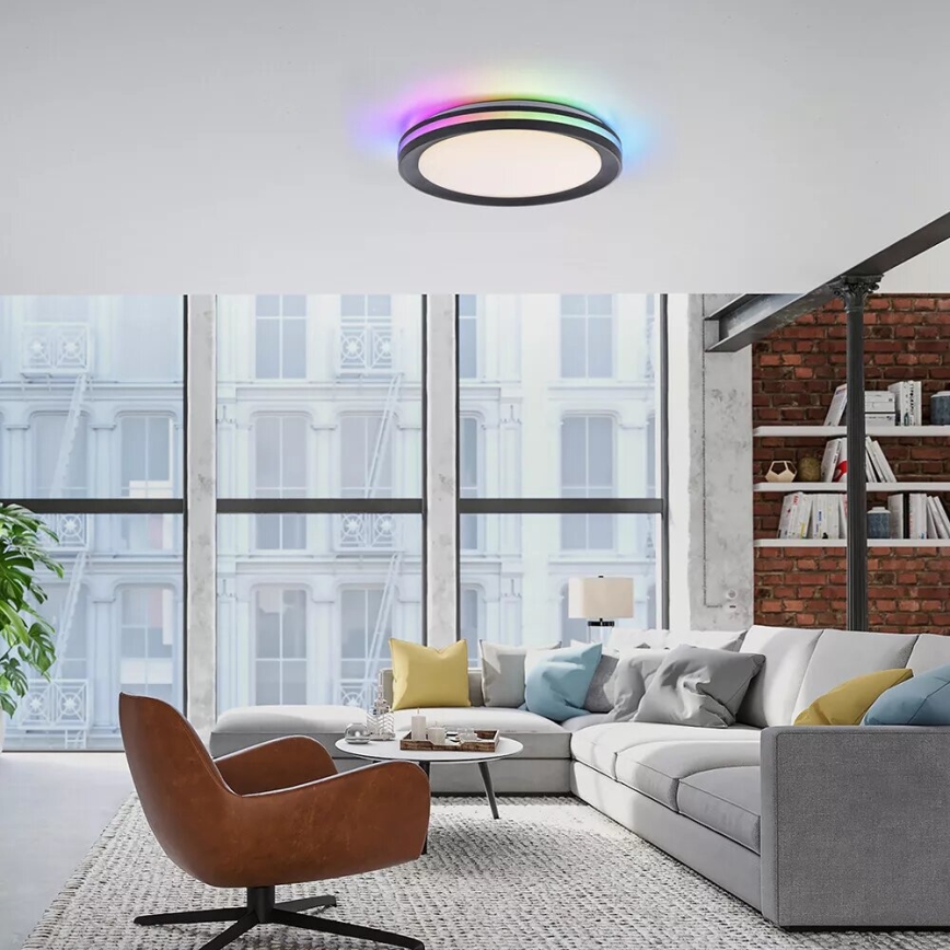 JUST LIGHT. 7509018 - LED RGBW Prigušiva plafonjera GANGES LED/24W/230V 2700-5000K + Daljinski upravljač