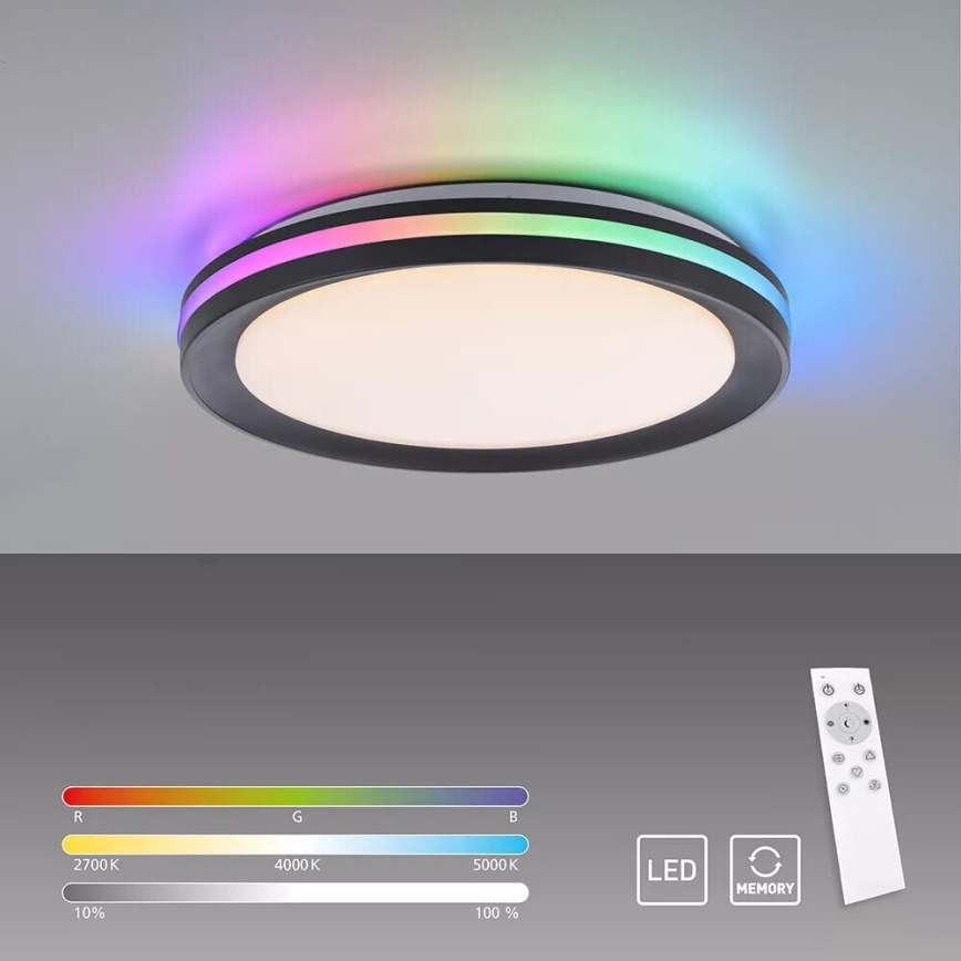 JUST LIGHT. 7509018 - LED RGBW Prigušiva plafonjera GANGES LED/24W/230V 2700-5000K + Daljinski upravljač