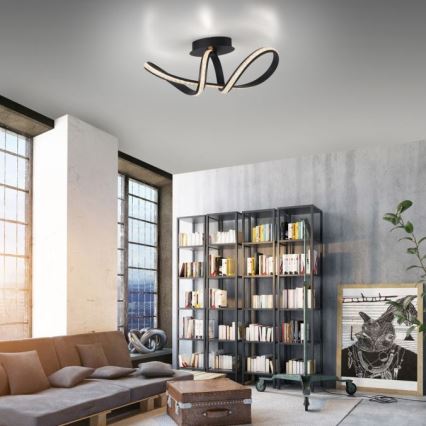 JUST LIGHT. 8475-18 - LED Prigušivi nadgradni luster BRILLA LED/29W/230V crno