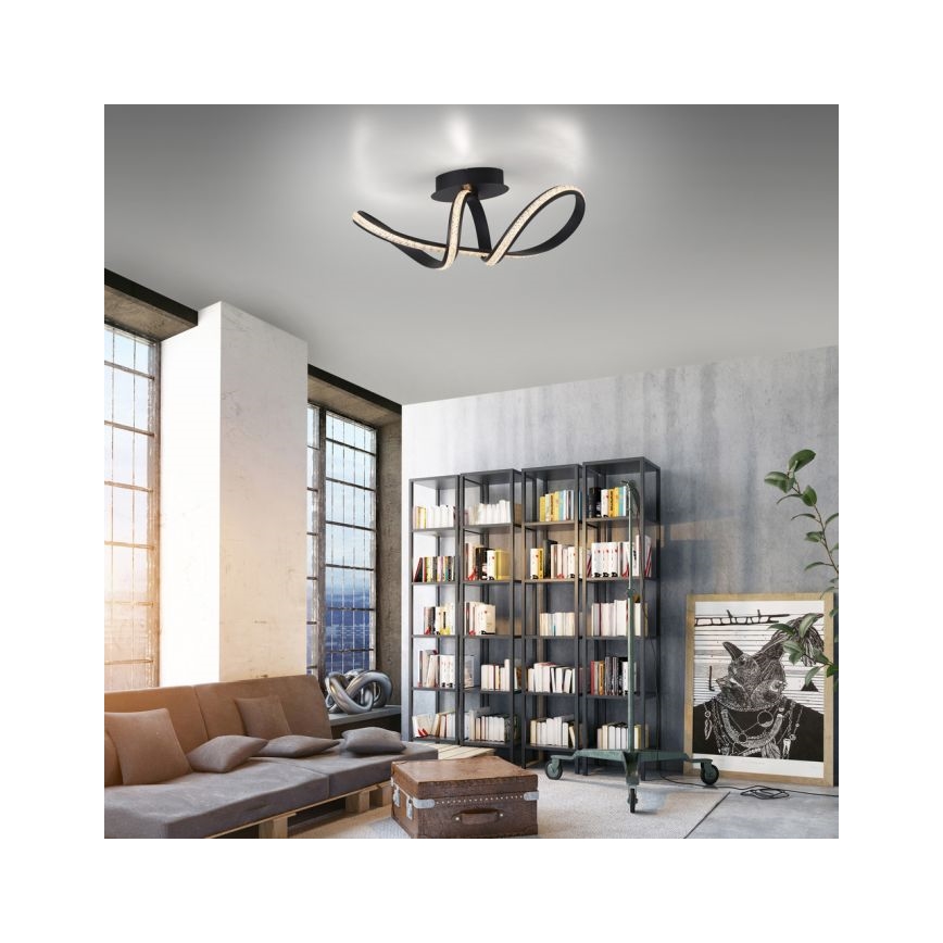 JUST LIGHT. 8475-18 - LED Prigušivi nadgradni luster BRILLA LED/29W/230V crno