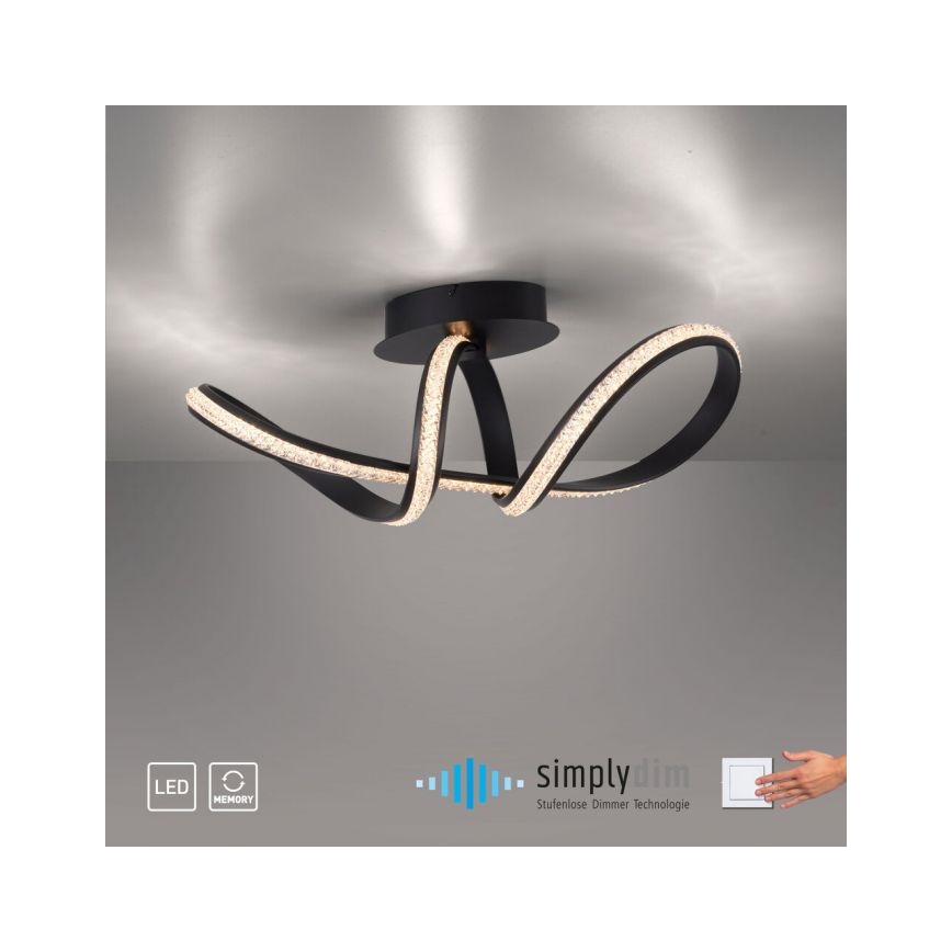 JUST LIGHT. 8475-18 - LED Prigušivi nadgradni luster BRILLA LED/29W/230V crno