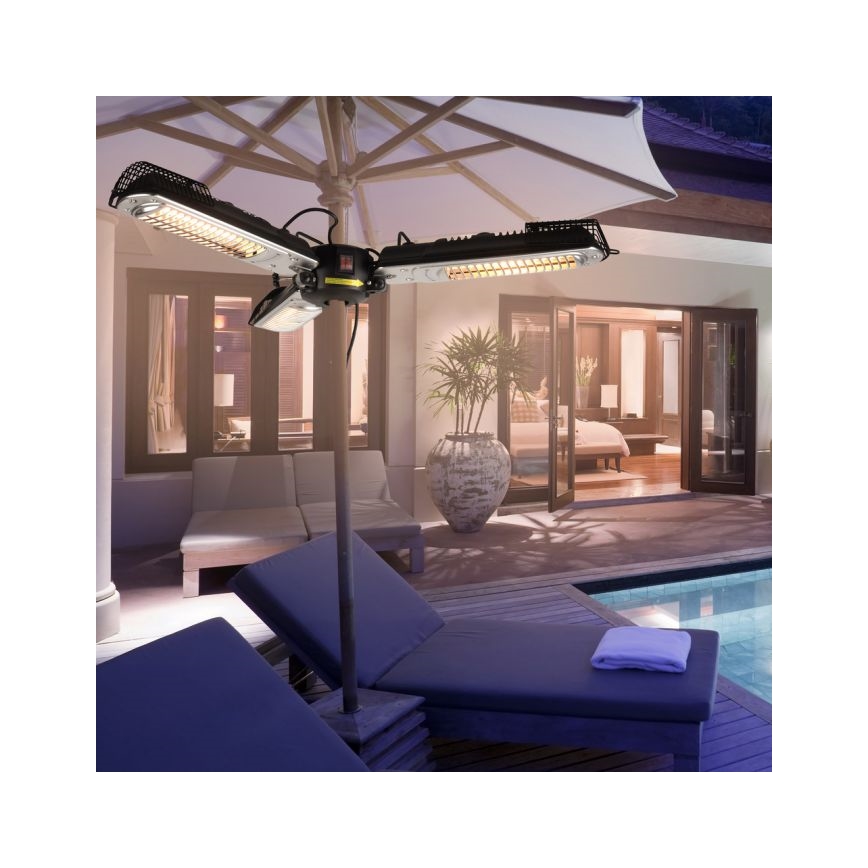 JUST LIGHT. 99513-18 - Spoljašnja grejalica GLOW 3x650W/1300W/2000W/230V IP34