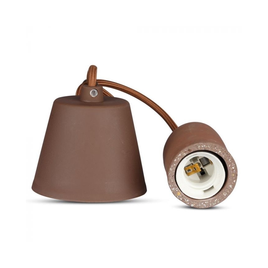 Kabl za napajanje 1xE27/60W/230V beton/braon