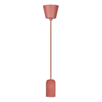 Kabl za napajanje 1xE27/60W/230V beton/crveno
