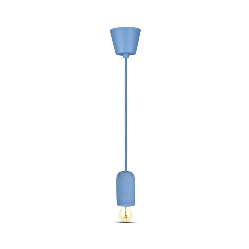 Kabl za napajanje 1xE27/60W/230V beton/plava