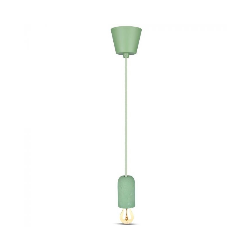 Kabl za napajanje 1xE27/60W/230V beton/zelena