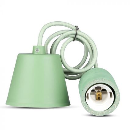 Kabl za napajanje 1xE27/60W/230V beton/zelena