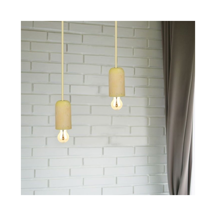 Kabl za napajanje 1xE27/60W/230V beton/žuta