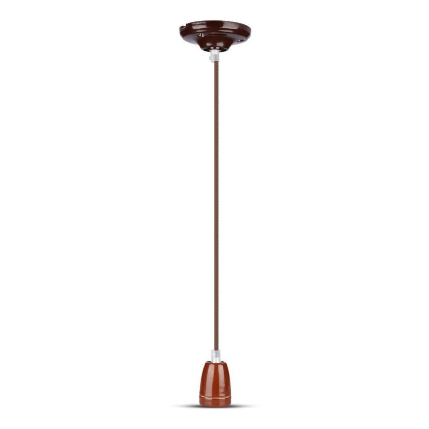 Kabl za napajanje 1xE27/60W/230V braon/porcelan