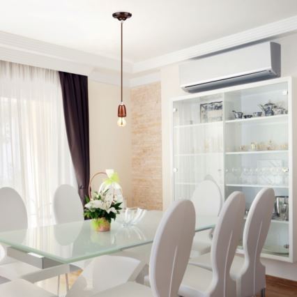 Kabl za napajanje 1xE27/60W/230V braon/porcelan