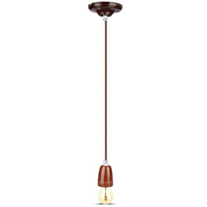 Kabl za napajanje 1xE27/60W/230V braon/porcelan