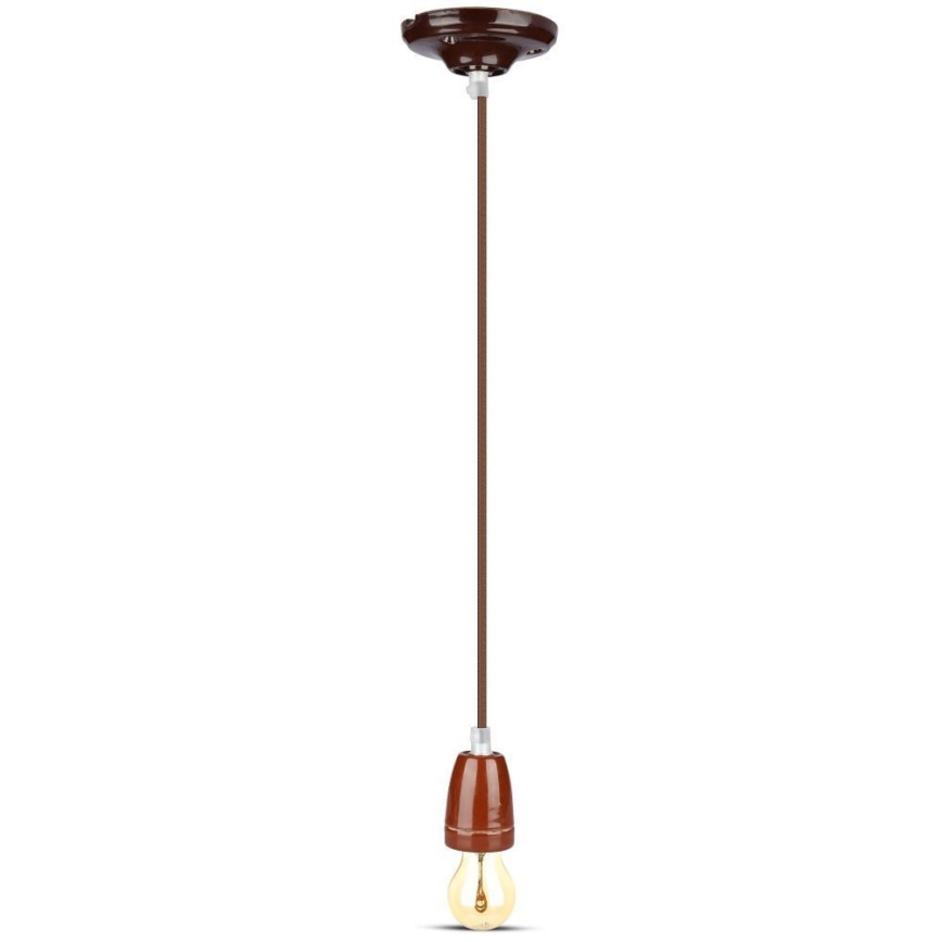 Kabl za napajanje 1xE27/60W/230V braon/porcelan