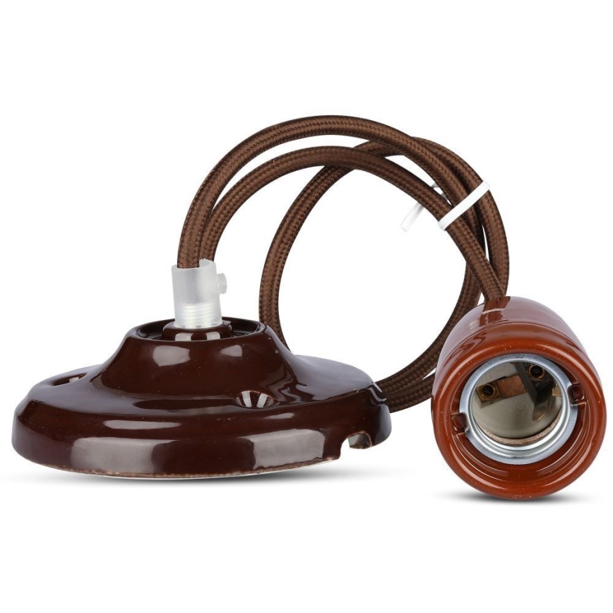 Kabl za napajanje 1xE27/60W/230V braon/porcelan