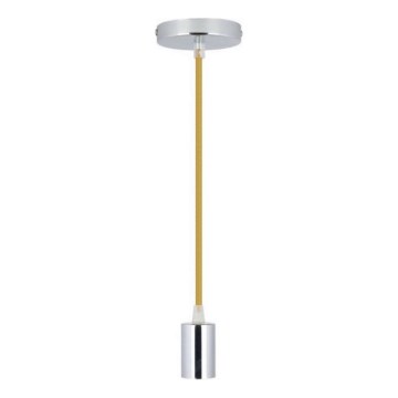 Kabl za napajanje 1xE27/60W/230V braon/sjajni krom