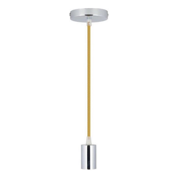 Kabl za napajanje 1xE27/60W/230V braon/sjajni krom