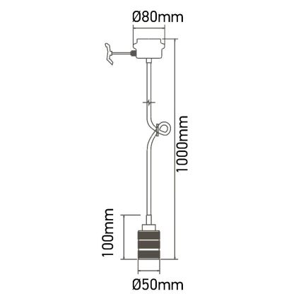 Kabl za napajanje 1xE27/60W/230V