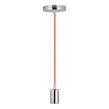 Kabl za napajanje 1xE27/60W/230V narandžasta/sjajni krom