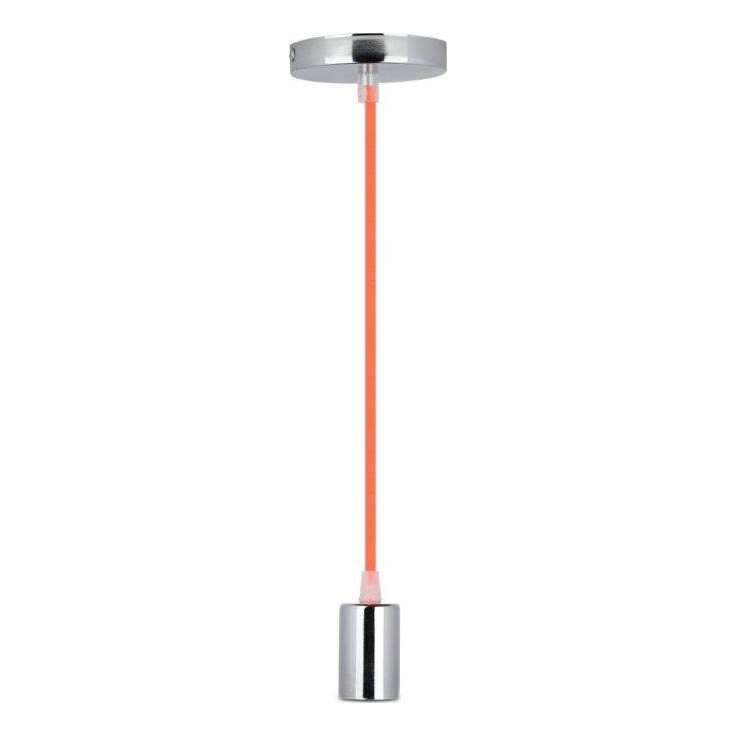 Kabl za napajanje 1xE27/60W/230V narandžasta/sjajni krom