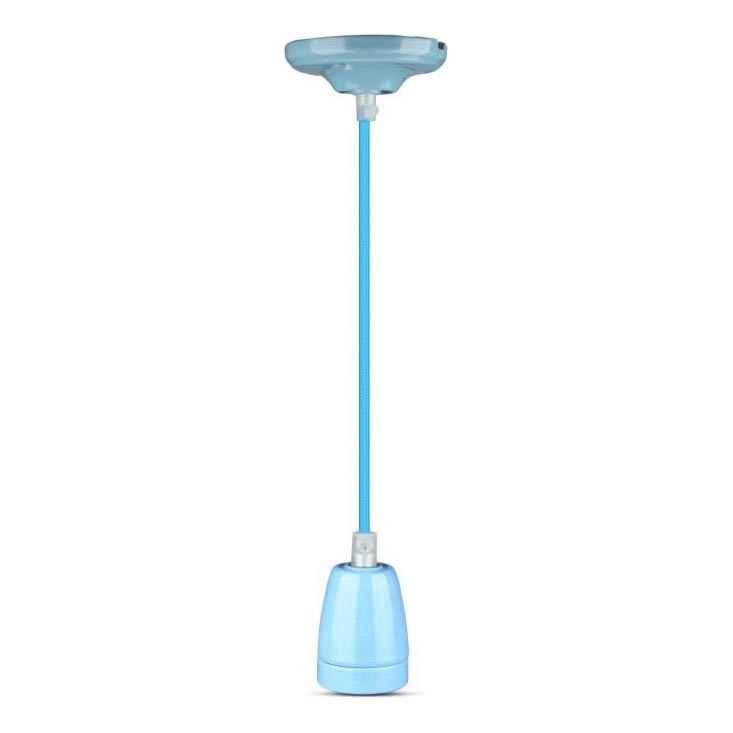 Kabl za napajanje 1xE27/60W/230V plava/porcelan