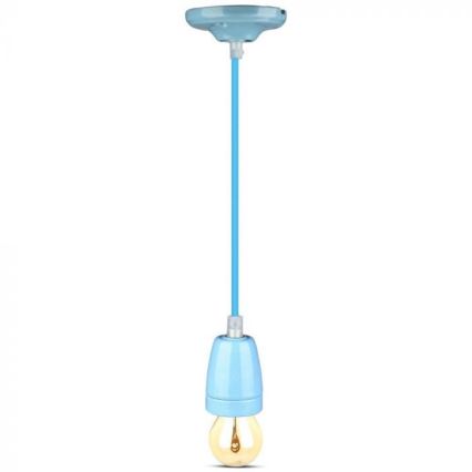 Kabl za napajanje 1xE27/60W/230V plava/porcelan