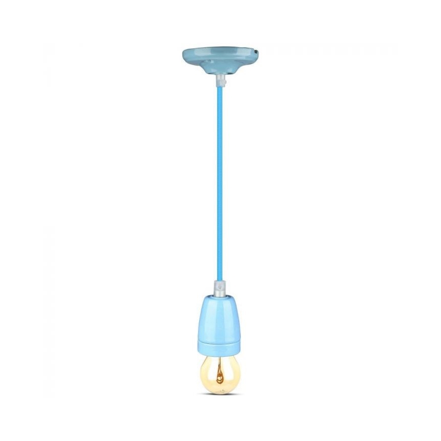 Kabl za napajanje 1xE27/60W/230V plava/porcelan