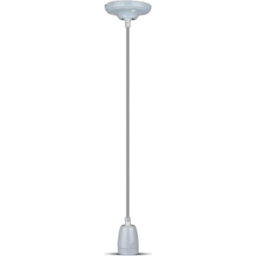 Kabl za napajanje 1xE27/60W/230V sivo/porcelan