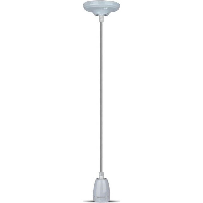 Kabl za napajanje 1xE27/60W/230V sivo/porcelan