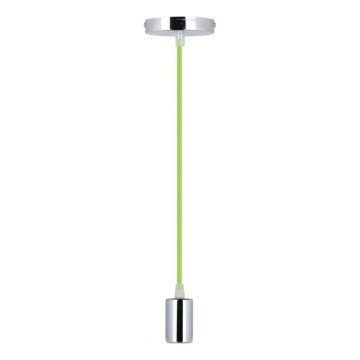 Kabl za napajanje 1xE27/60W/230V zelena/sjajni krom