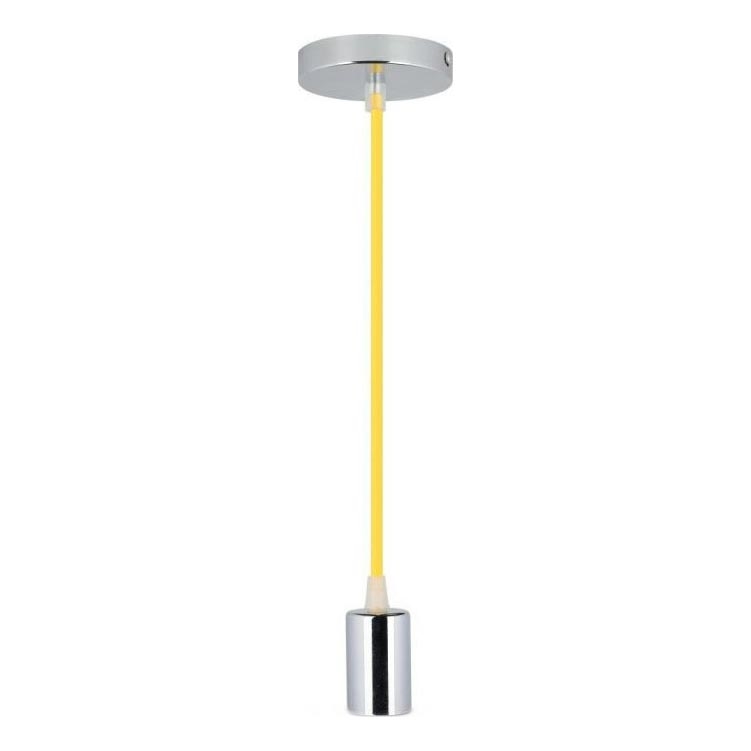 Kabl za napajanje 1xE27/60W/230V žuta/sjajni krom