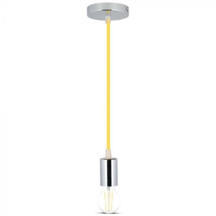 Kabl za napajanje 1xE27/60W/230V žuta/sjajni krom